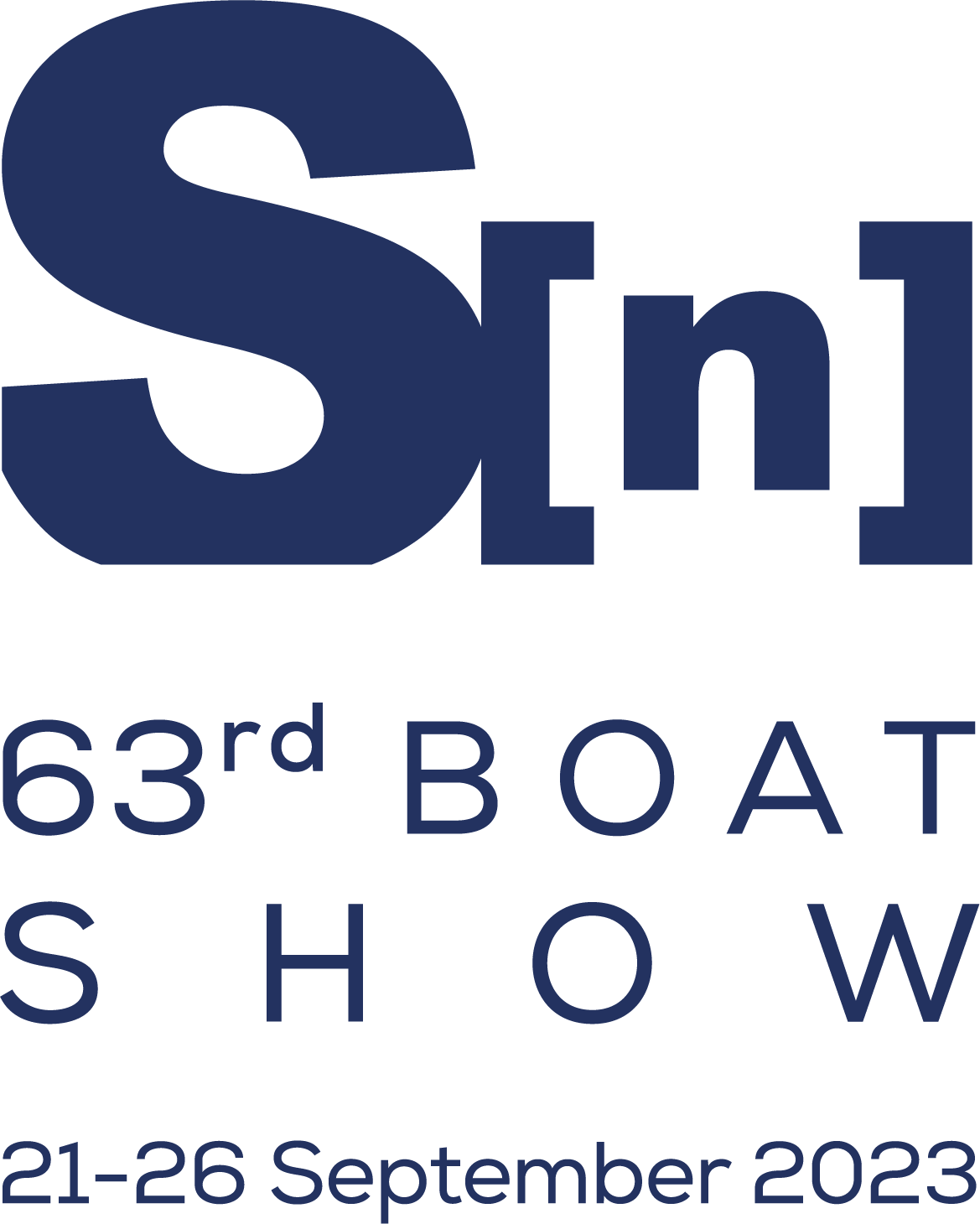 63rd International Genoa Boat Show logo - blue and white vertical version